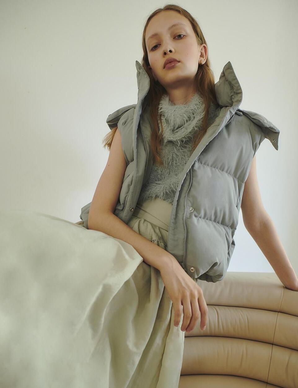 【PRE】Hoodie puff vest
