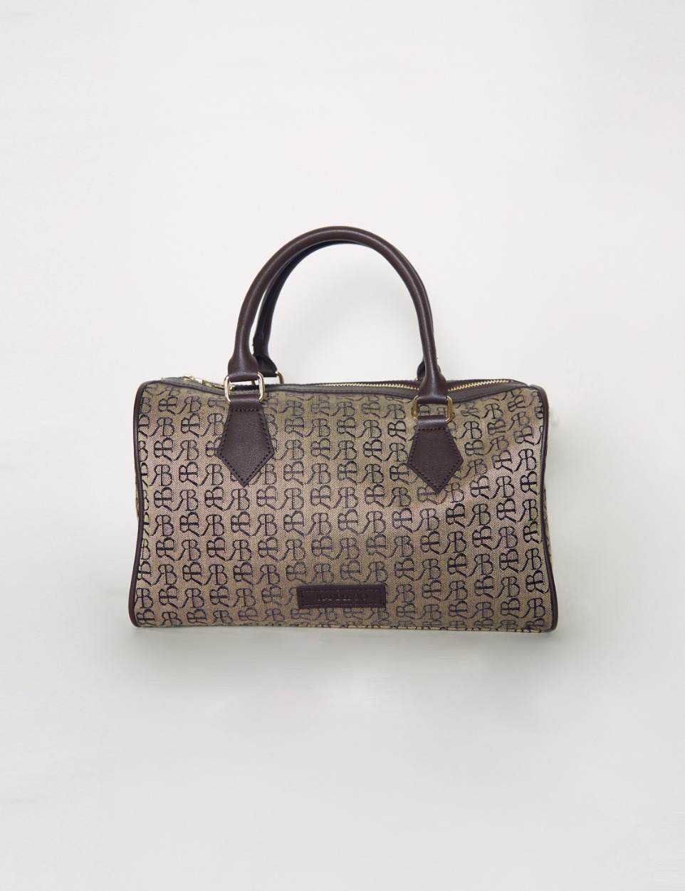 【PRE】RB monogram boston bag (dark brown)