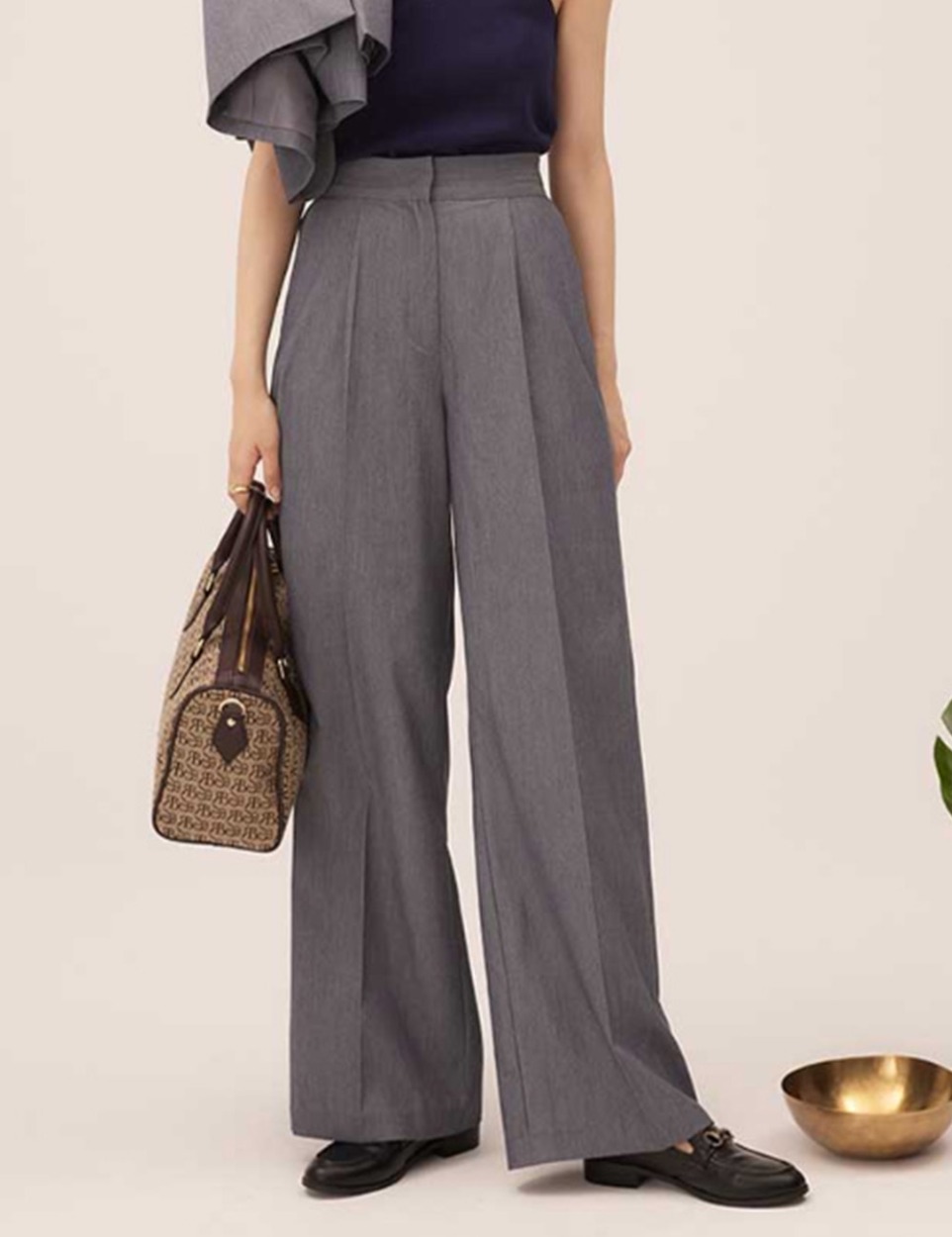 【PRE】RB loose set pants (gray)
